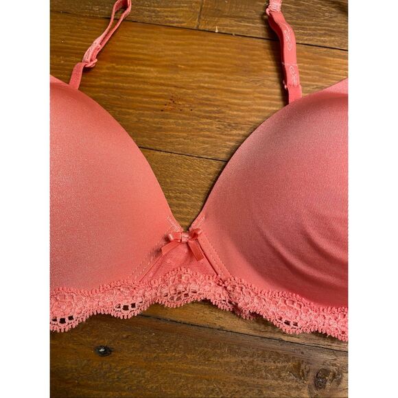 Victoria’s Secret Angels 36B pink no wire bra sexy lace - Picture 2 of 7